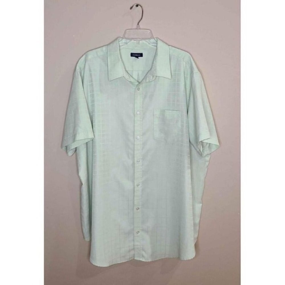 Croft & Barrow Mint Green Short Sleeve Button Down Shirt Size 3XB